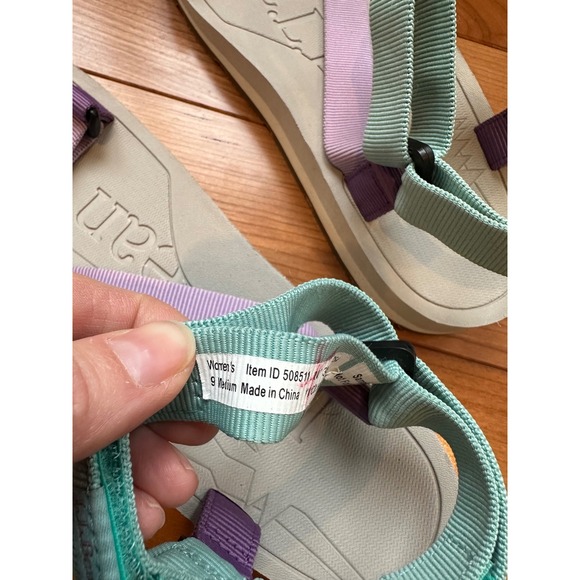 LL Bean Womens Katahdin Sport Sandals Purple Teal Strappy Hiking Shoes Size 9 - Picture 6 of 6